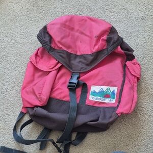 Adidas Maroon and Gray Backpack